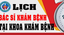 Lịch Bác Sĩ Khám Bệnh Tại Khoa Khám