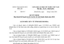 Kế hoạch tuyên truyền CCHC Sở Y tế 2021