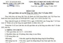 Kết quả khảo sát hài lòng NVYT năm 2022