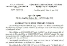 QUYẾT ĐỊNH Về việc công khai dự toán thu – chi NSNN năm 2023