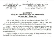 QUYẾT ĐỊNH Về việc Ban hành Quy chế và các Quy trình mua sắm tại Trung tâm Y tế Cam Lâm