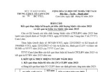 Báo cáo kết quả thực hiện KH CTCLBV- 2023 và KQ tự KTBV năm 2023