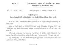 Thông tư số 32_2023_TT-BYT ngày 31_12_2023 của Bộ Y tế quy định chi tiết một số điều của Luật Khám bệnh, chữa bệnh năm 2023