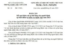 Báo cáo khảo sát hài lòng NB tại thời điểm tự kiểm tra BV năm 2023