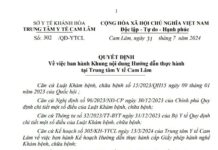 QUYẾT ĐỊNH Về việc ban hành Khung nội dung Hướng dẫn thực hành tại Trung tâm Y tế Cam Lâm