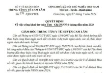 QUYẾT ĐỊNH Về việc công khai dự toán Thu – Chi NSNN 6 tháng đầu năm 2024