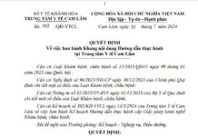 QUYẾT ĐỊNH Về việc ban hành Khung nội dung Hướng dẫn thực hành tại Trung tâm Y tế Cam Lâm