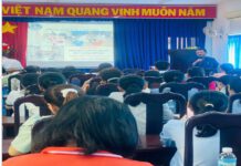 Tập huấn phòng, chống bệnh Tay chân miệng cho nhân viên Y tế trường học khối mầm non/Mẫu giáo và Tiểu học trên địa bàn huyện Cam Lâm năm học 2024