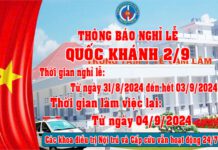 Thông báo lịch nghỉ lễ Quốc Khánh 2/9