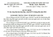 Công khai dự toán Thu – Chi NSNN 6 tháng đầu năm 2024