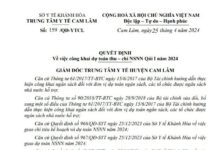 Về việc công khai dự toán thu – chi NSNN Qúi I năm 2024