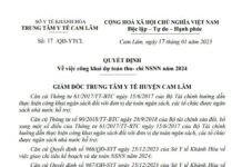 Về việc công khai dự toán thu- chi NSNN năm 2024