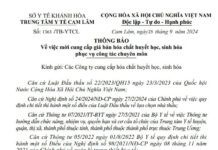 THÔNG BÁO Về việc mời cung cấp giá bán hóa chất huyết học, sinh hóa phục vụ công tác chuyên môn