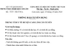 Thông báo tuyển dụng