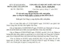 THÔNG BÁO Về việc mời cung cấp giá bán hóa chất, sinh phẩm phục vụ công tác khám nghĩa vụ Quân sự năm 2024 (Lần 2)
