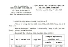 Danh sách học viên hoàn thành thực hành tháng 10 năm 2024