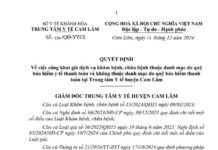 QUYẾT ĐỊNH Về việc công khai giá dịch vụ khám bệnh, chữa bệnh thuộc danh mục do quỹ bảo hiểm y tế thanh toán và không thuộc danh mục do quỹ bảo hiểm thanh toán tại Trung tâm Y tế huyện Cam Lâm