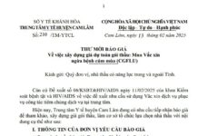 THƯ MỜI BÁO GIÁ Về việc xây dựng giá dự toán gói thầu: Mua Vắc xin ngừa bệnh cúm mùa (CGFLU)