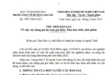 THƯ MỜI BÁO GIÁ Về việc xây dựng giá dự toán gói thầu: Mua hóa chất, sinh phẩm