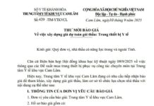 THƯ MỜI BÁO GIÁ Về việc xây dựng giá dự toán gói thầu: Trang thiết bị Y tế