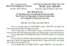 THƯ MỜI BÁO GIÁ Về việc khảo sát và xây dựng giá dự toán sửa chữa Máy li tâm Centrifuge phục vụ công tác chuyên môn tại Trung tâm Y tế khu vực Cam Lâm