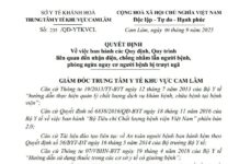 QUYẾT ĐỊNH Về việc ban hành các Quy định, Quy trình liên quan đến nhận diện, chống nhầm lẫn người bệnh, phòng ngừa nguy cơ người bệnh bị trượt ngã