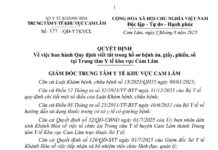 QUYẾT ĐỊNH Về việc ban hành Quy định viết tắt trong hồ sơ bệnh án, giấy, phiếu, sổ tại Trung tâm Y tế khu vực Cam Lâm