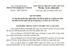 QUYẾT ĐỊNH Về việc Ban hành Quy định kiểm soát Hồ sơ bệnh án và giám sát tuân thủ điều trị theo phác đồ tại Trung tâm Y tế khu vực Cam Lâm