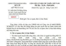 Về việc triển khai Hệ thống thông tin mới về giải quyết thủ tục hành chính tỉnh Khánh Hòa