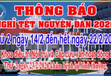 THÔNG BÁO LỊCH NGHỈ TẾT NGUYÊN ĐÁN 2026