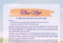 THƯ NGÕ VỀ VIỆC THAM GIA HIẾN MÁU NHÂN ĐẠO