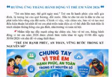 🌟 HƯỞNG ỨNG THÁNG HÀNH ĐỘNG VÌ TRẺ EM NĂM 2026 🌟