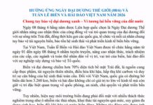 HƯỞNG ỨNG NGÀY ĐẠI DƯƠNG THẾ GIỚI (08/6) VÀ TUẦN LỄ BIỂN VÀ HẢI ĐẢO VIỆT NAM NĂM 2026