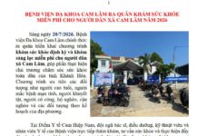 BỆNH VIỆN ĐA KHOA CAM LÂM RA QUÂN KHÁM SỨC KHỎE MIỄN PHÍ CHO NGƯỜI DÂN XÃ CAM LÂM NĂM 2026