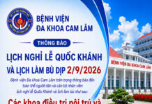 THÔNG BÁO LỊCH NGHỈ LỄ VÀ LÀM BÙ 2/9/2026