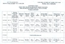 LỊCH PHÂN CÔNG NHÂN VIÊN THAM GIA KHÁM SỨC KHOẺ TOÀN DÂN THEO KẾ HOẠCH 678/KH-YTKVCL NGÀY 14/7/2026 Từ ngày 14-20/9/2026