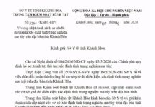 V/v cập nhật danh sách cơ sở đủ điều kiện xác định tình trạng nghiện ma túy trên địa bàn tỉnh Khánh Hòa