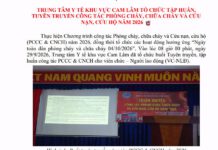 TRUNG TÂM Y TẾ KHU VỰC CAM LÂM TỔ CHỨC TẬP HUẤN, TUYÊN TRUYỀN CÔNG TÁC PHÒNG CHÁY, CHỮA CHÁY VÀ CỨU NẠN, CỨU HỘ NĂM 2026